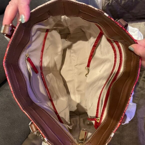 BRAHMIN CROC EMBOSSED MELBOURNE LEATHER MED./LARGE SATCHEL TOTE NWT & REGISTRAT - Picture 14 of 16